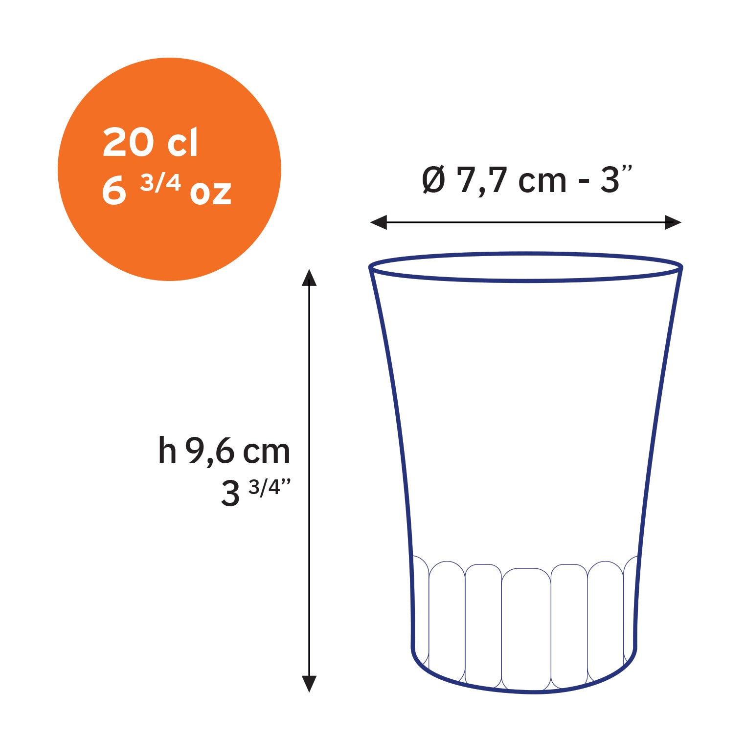 AMALFI - Transparent glass cup 20 cl (Set of 4)