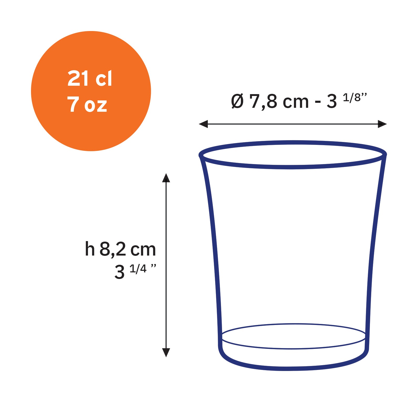 Lys - Verre Sépia 21 cl (Lot de 6)