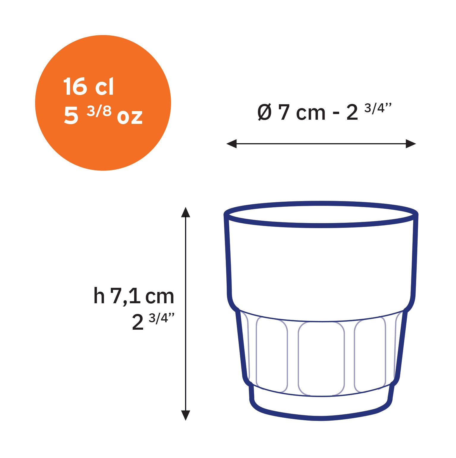Lola - Clear glass 16cl (Set of 6)