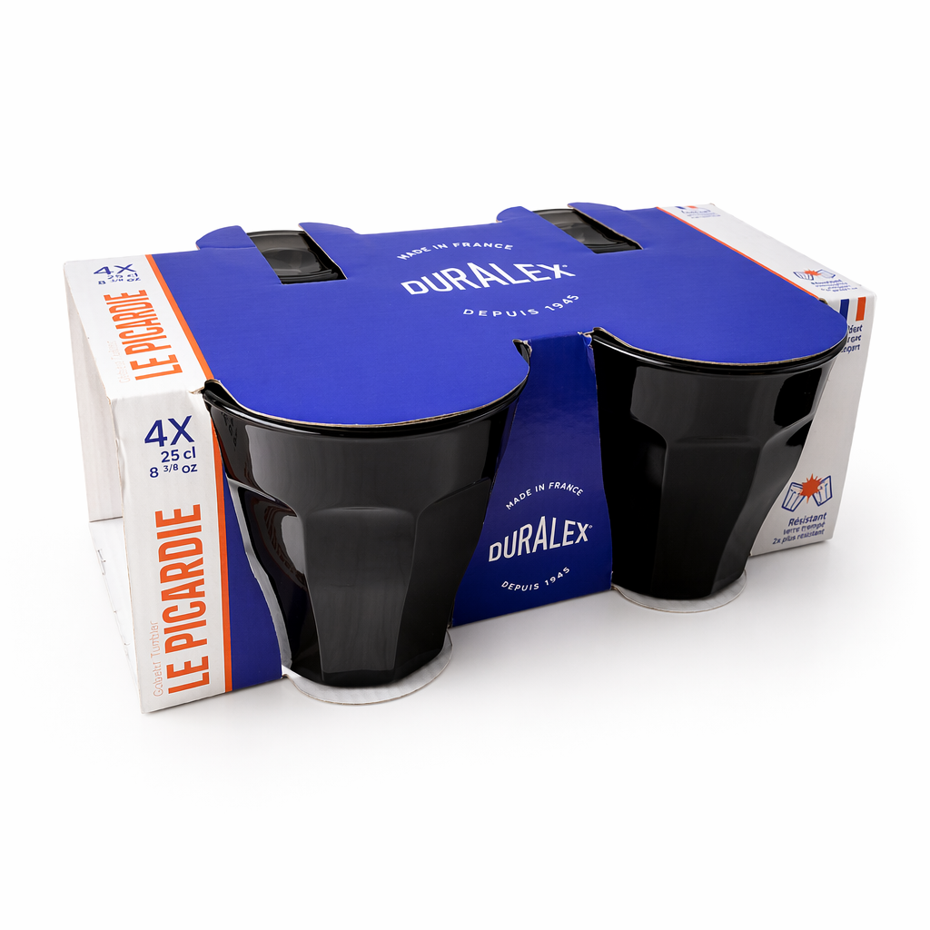 Le Picardie Noir brillant - Verre 25cl -  (Lot de 4)