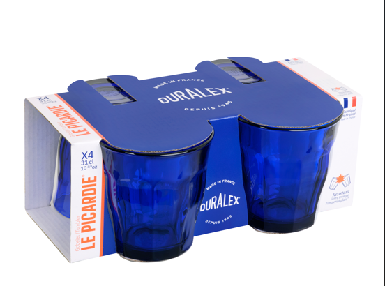 Le Picardie - Verre à eau - Saphir - 31cl (Lot de 4)