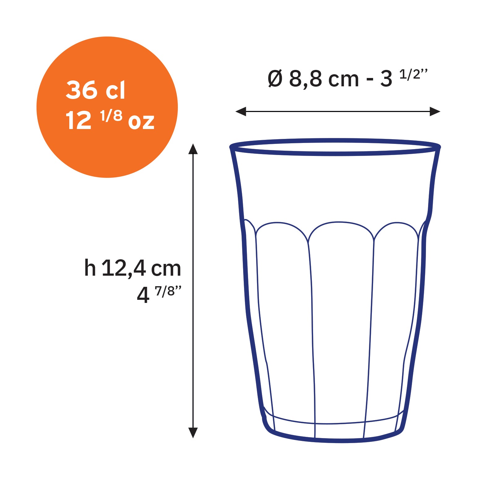 Le Picardie - Verre à eau - Vermeil 36cl (Lot de 4)
