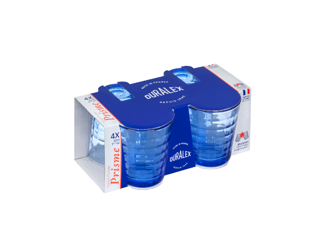 Prisme - Verre Bleu Marine 22cl  (Lot de 4)