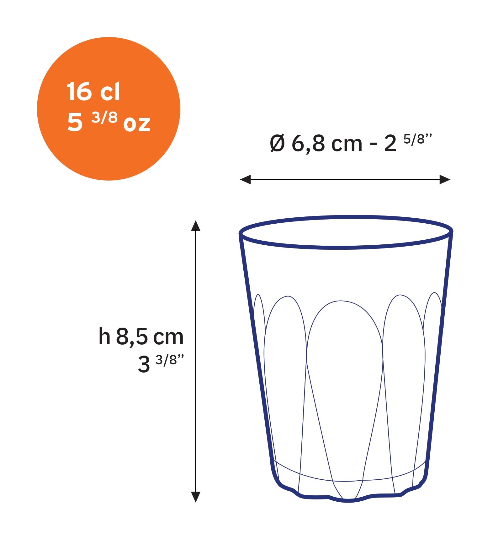 Provence - Clear glass 16cl (Set of 6)