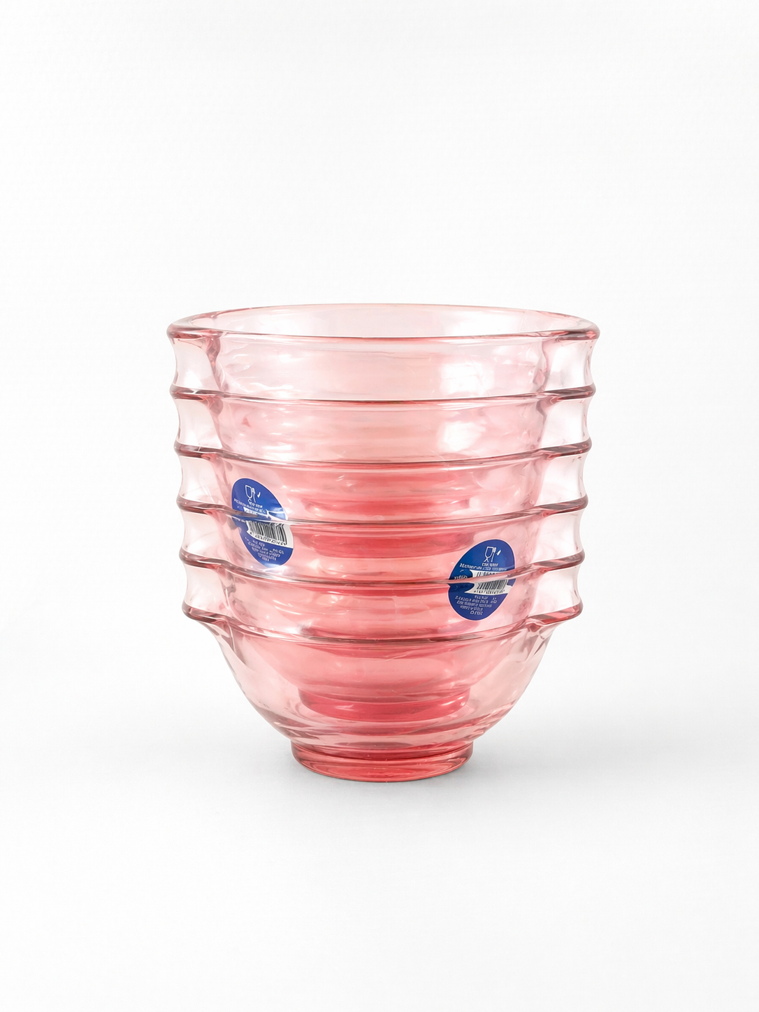 Lys - Bol en verre Rose à oreilles 51cl (Lot de 6)