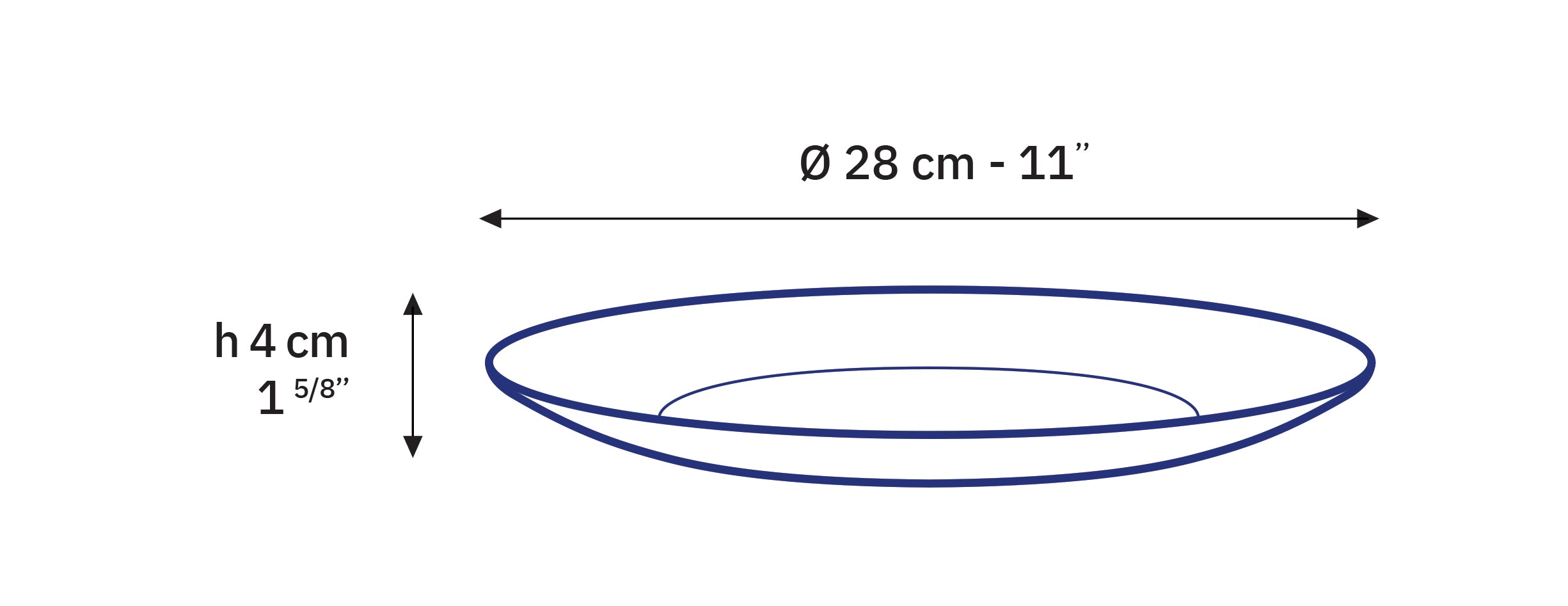 Lys - Assiette transparente x6 - 28cm