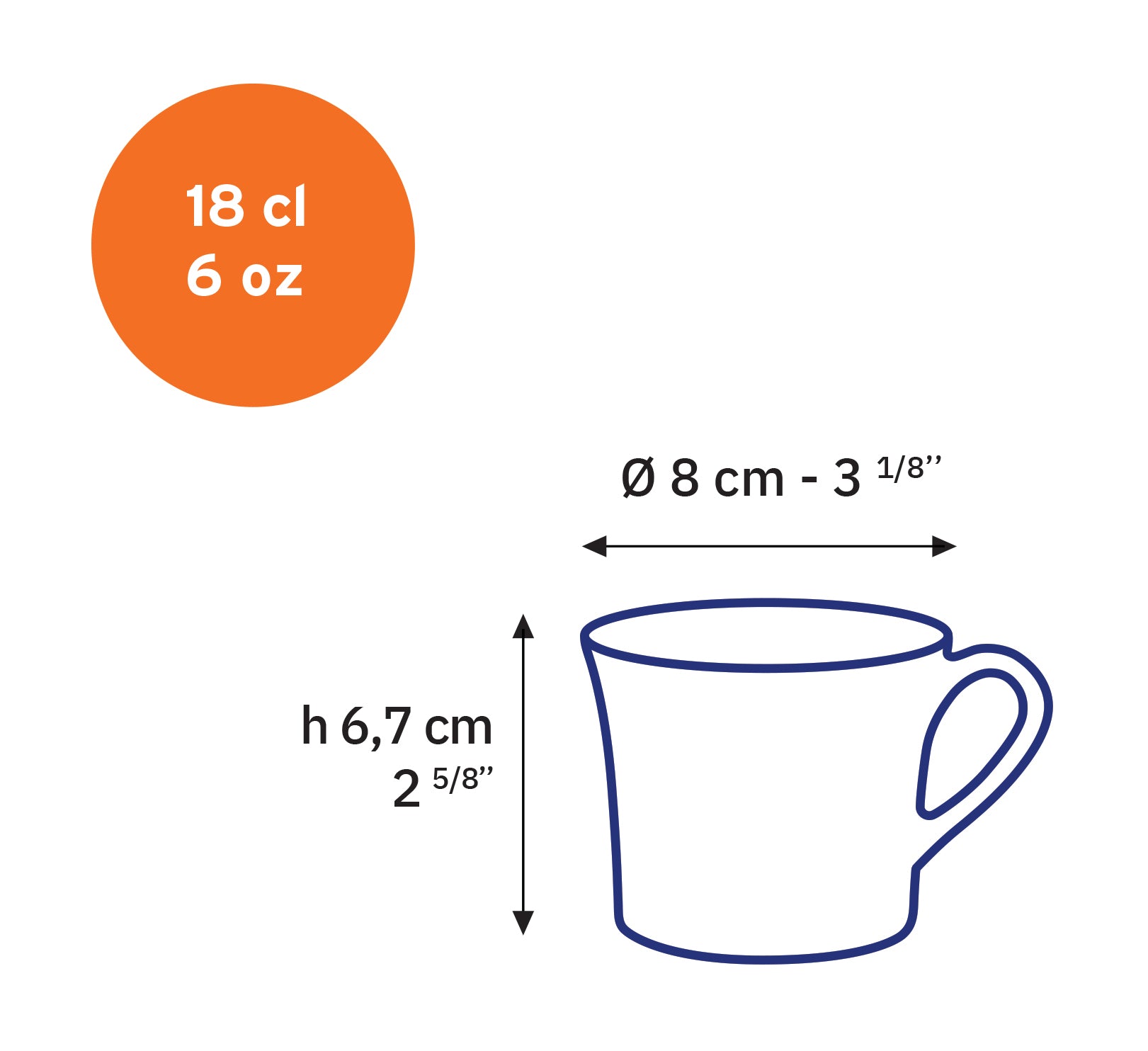 Lys - Tasse en verre Vermeil 18 cl (Lot de 6)