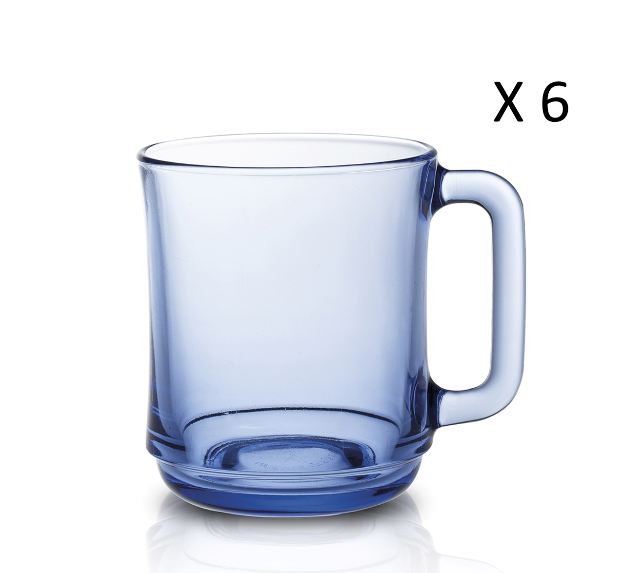 Lys - Mug en verre transparent 31 cl (Lot de 6)