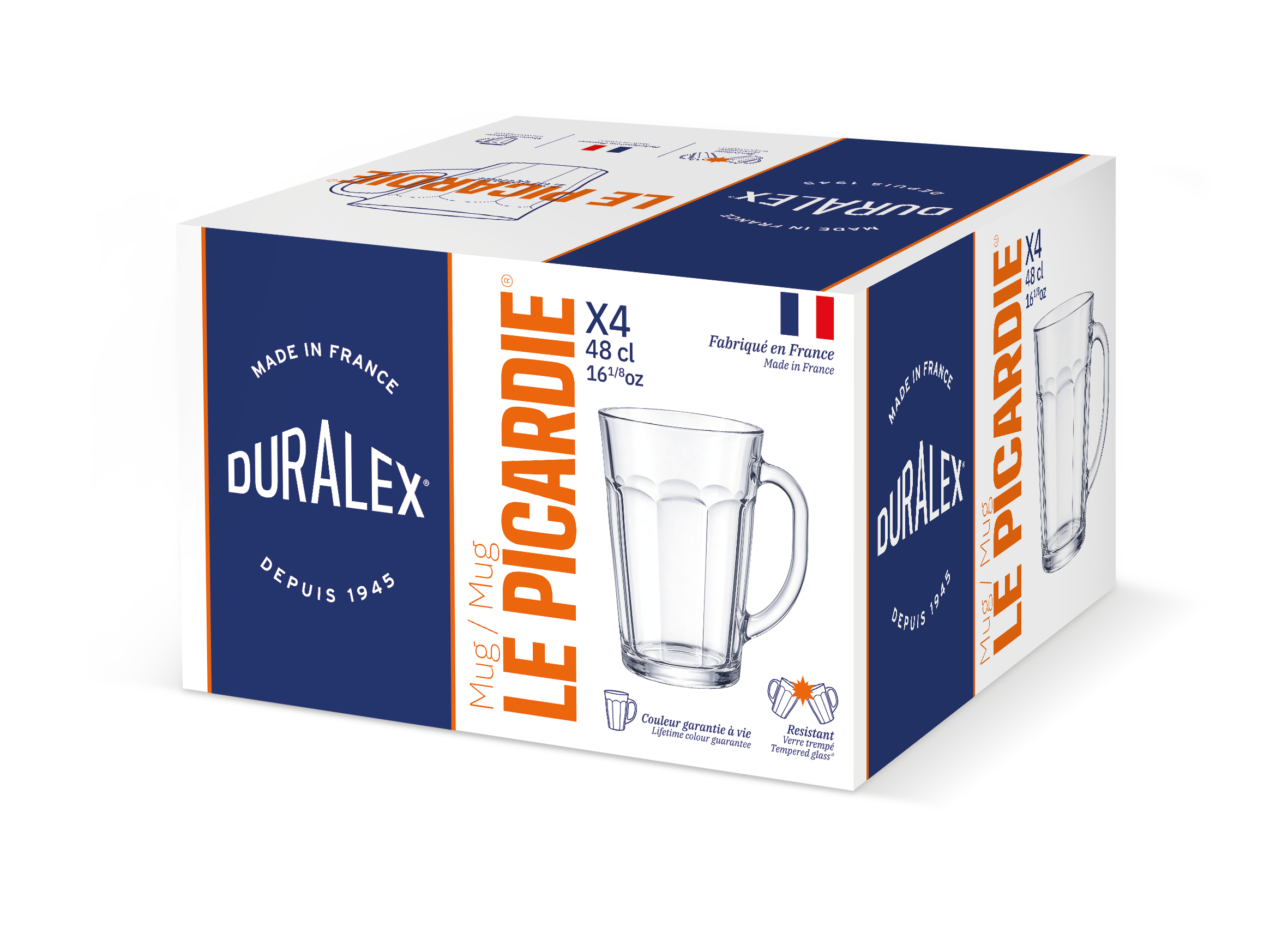 Le Picardie - Waterglas - Transparant 50 cl (set van 6)