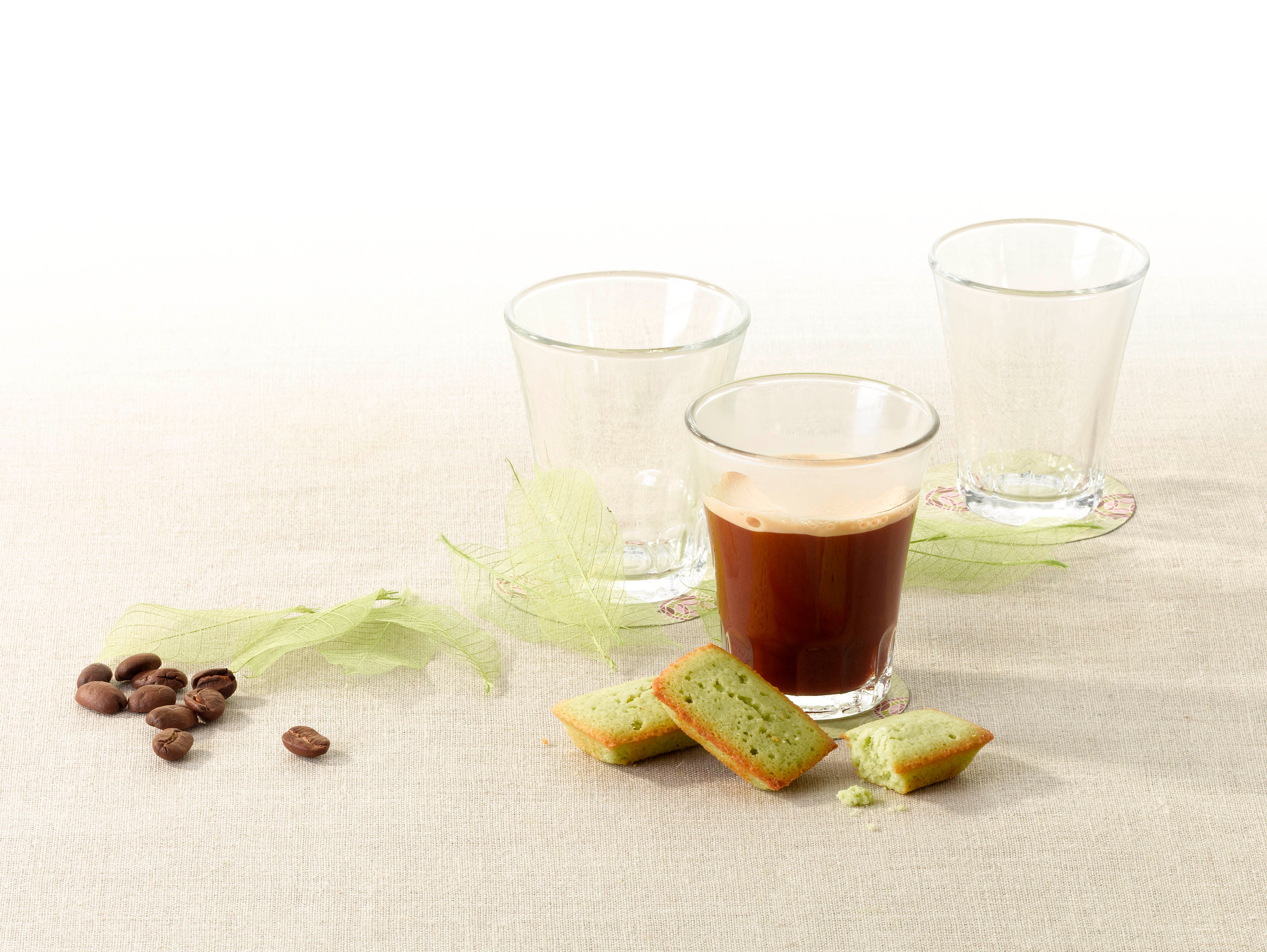 AMALFI - Tasse en verre transparent 7 cl (Lot de 4)