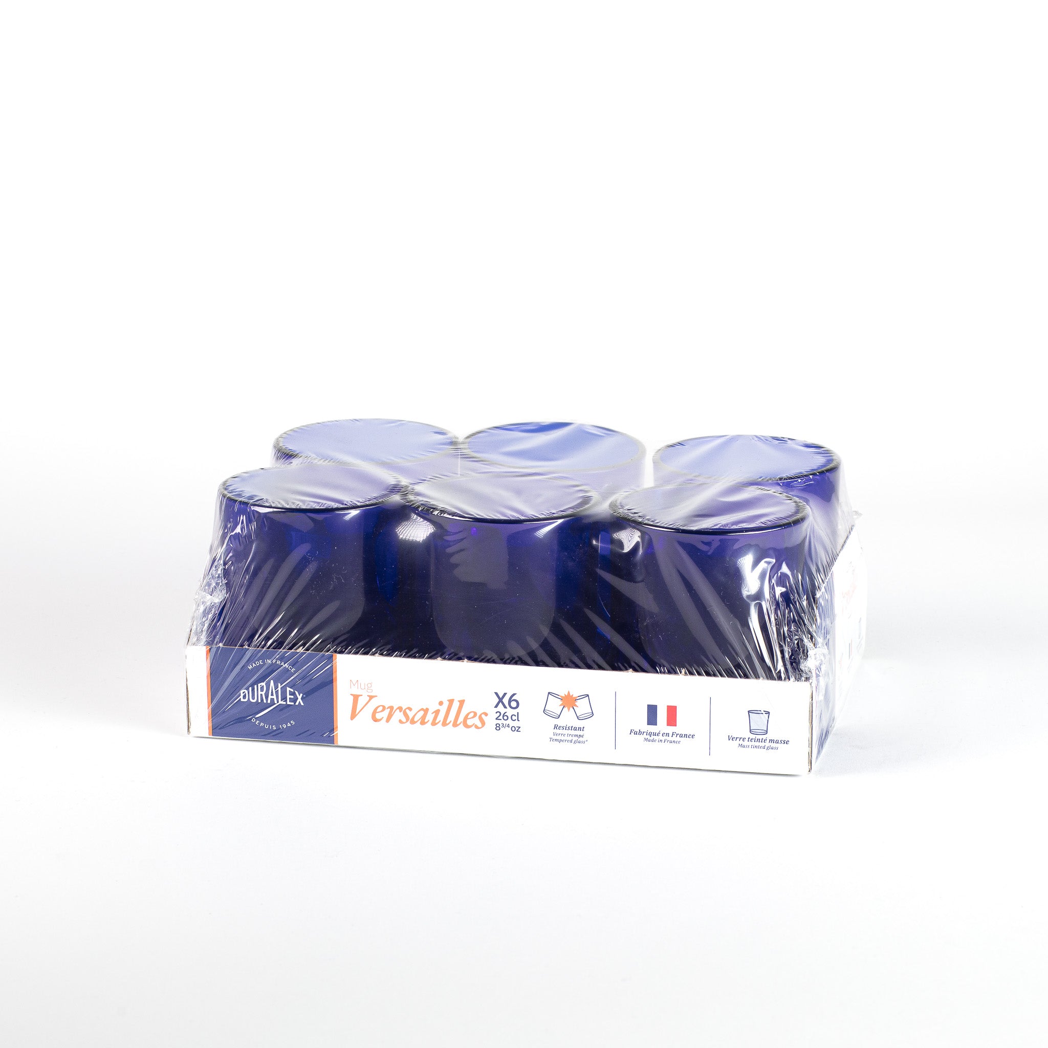 Versailles - Sapphire glass mug 26 cl (Set of 6)