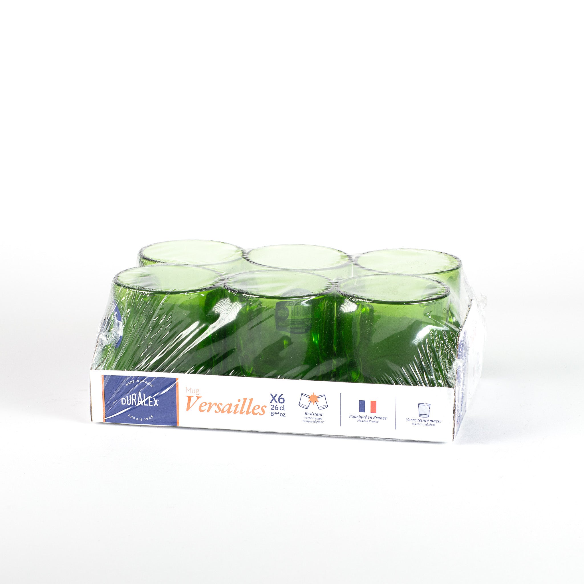 Versailles - Glazen mok Groen 26 cl (set van 6)