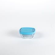 Freshbox - Contenitore quadrato con coperchio blu 15 cl
