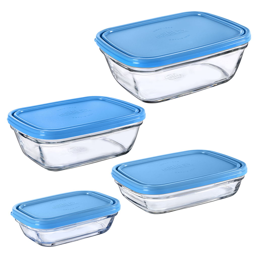 Freshbox - Set of 4 rectangular multi-sized storage boxes