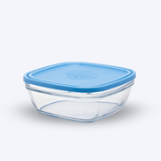 Freshbox - Vierkante bewaardoos met blauw deksel 2L