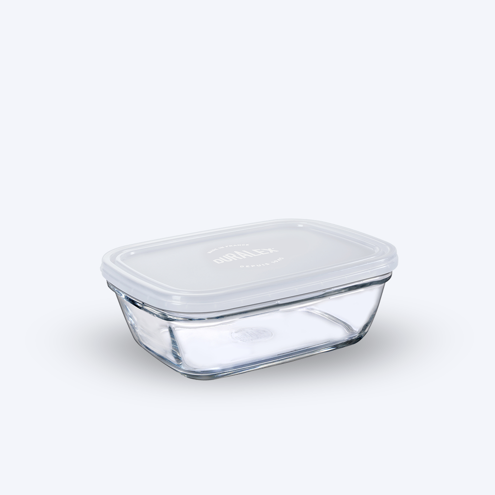 Freshbox - Boite de conservation rectangulaire couvercle blanc 1,1L