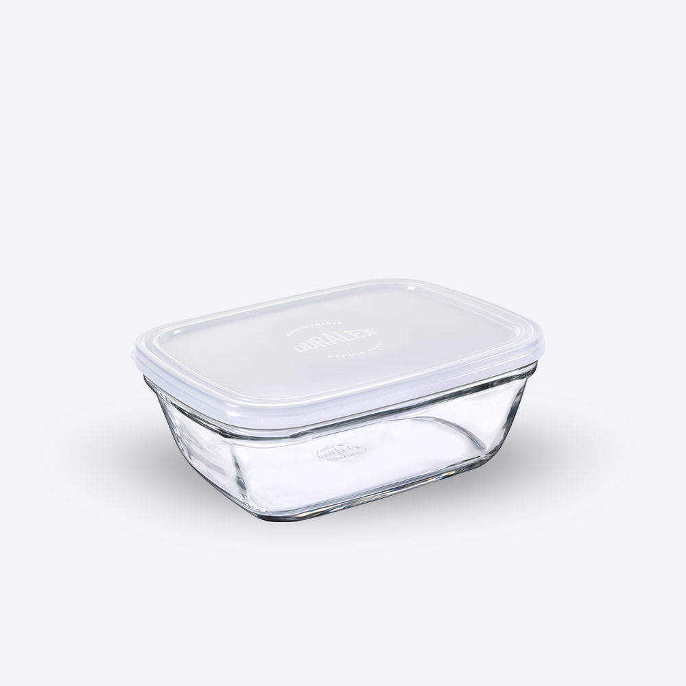 Freshbox - Boite de conservation rectangulaire couvercle blanc 1,65L
