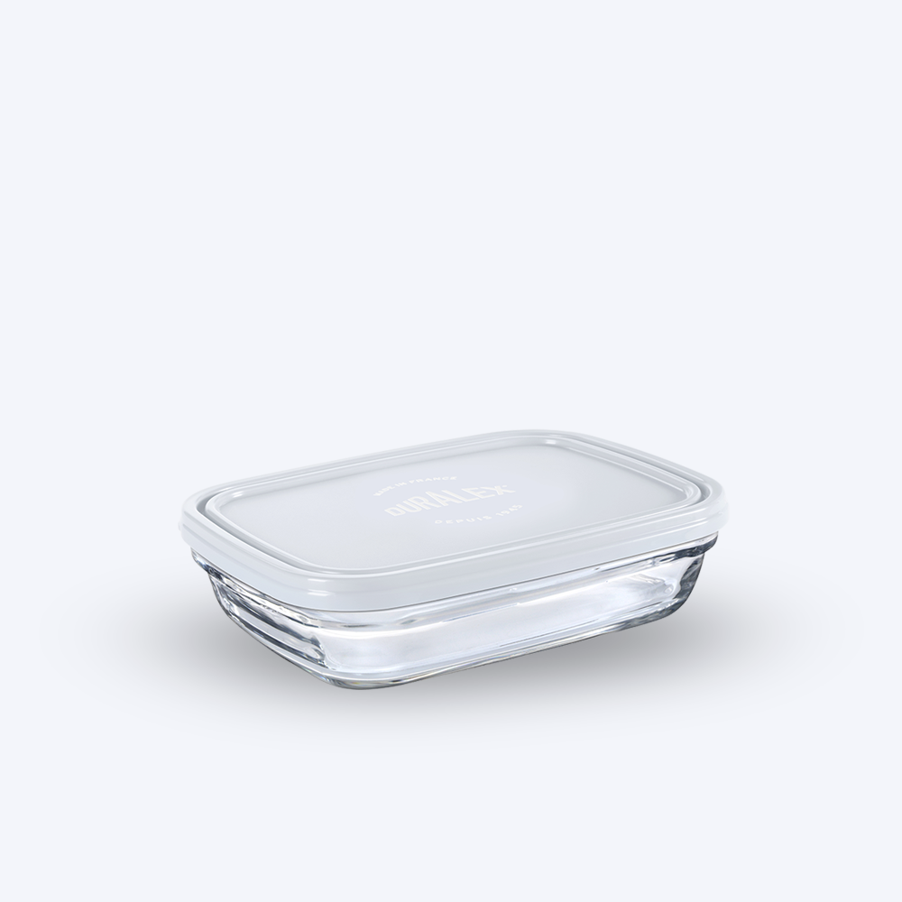 Freshbox - Boite de conservation rectangulaire couvercle blanc 80cl