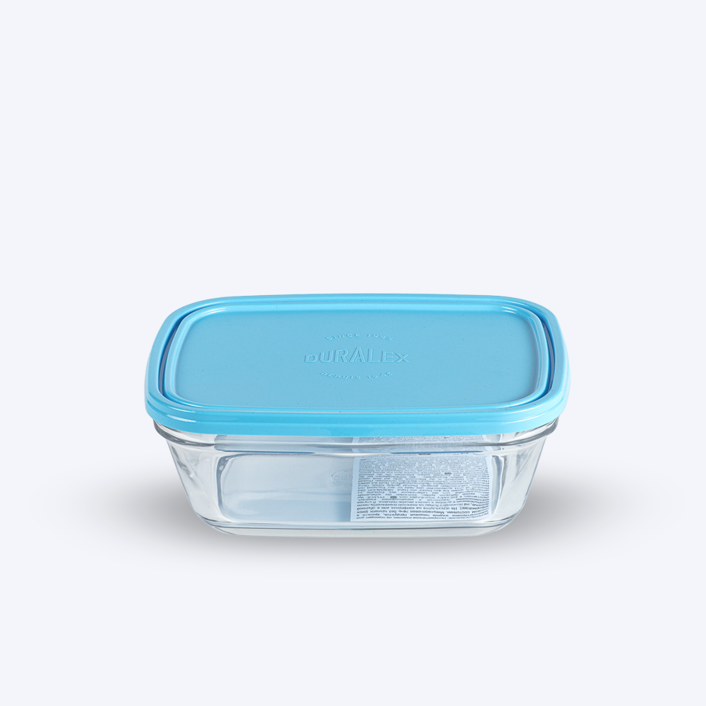 Freshbox - Boite de conservation rectangulaire couvercle bleu 1,65L