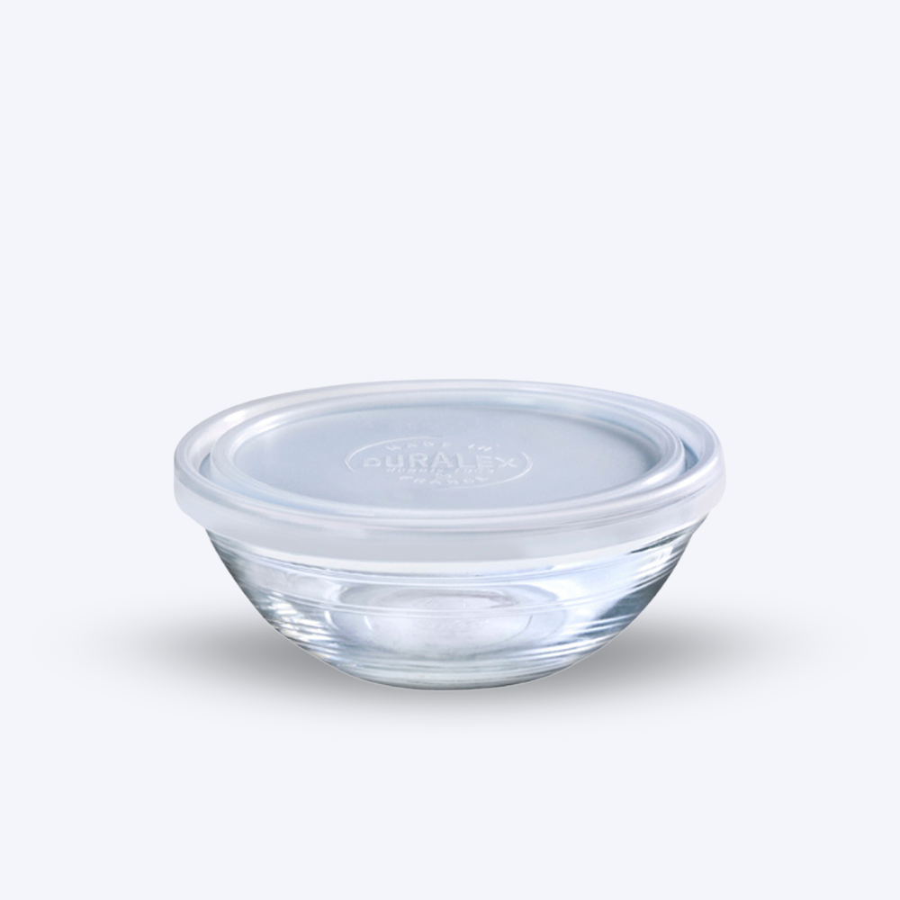 Freshbox - Boite de conservation ronde couvercle blanc 1,59L