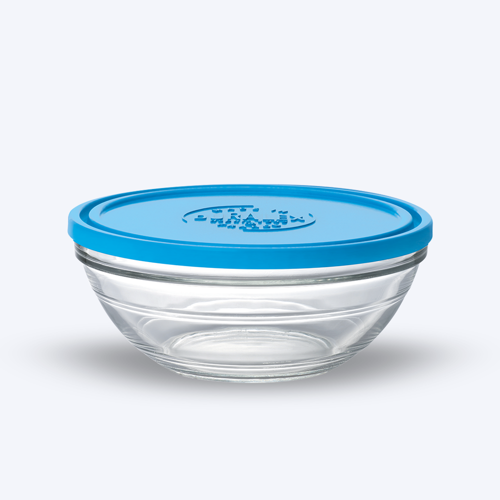 Freshbox - Boite de conservation ronde couvercle bleu 2,4L