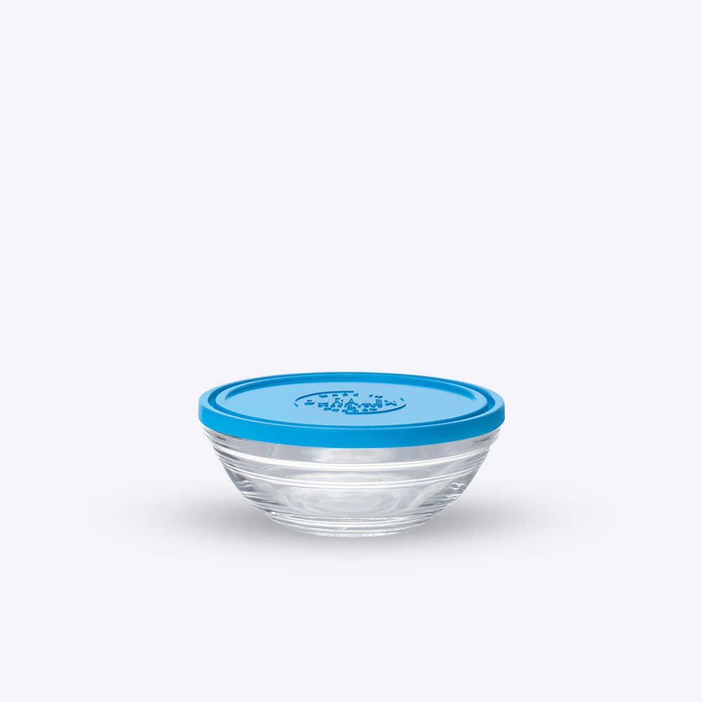 Freshbox - Boite de conservation ronde couvercle bleu 31cl
