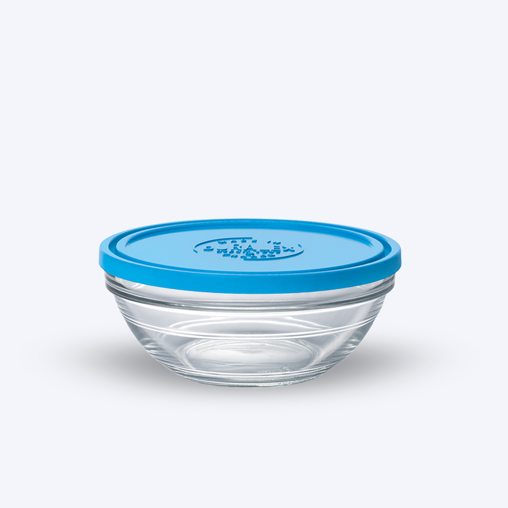 Freshbox - Boite de conservation ronde couvercle bleu 97cl