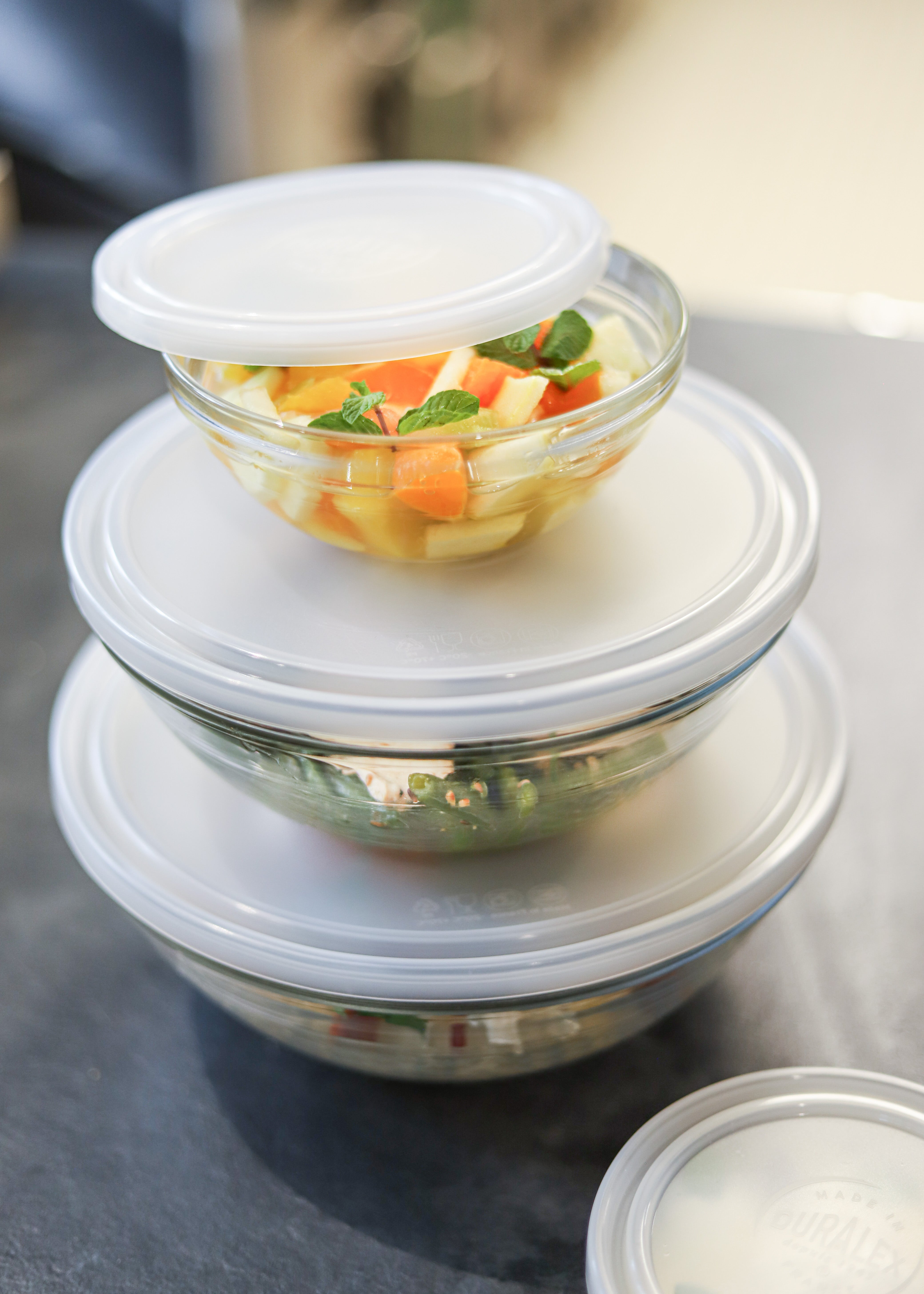 Freshbox - Round storage tin with white lid 2.4L