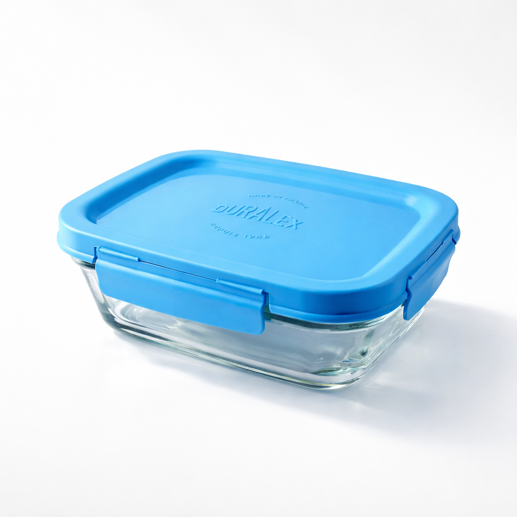 Freshbox - Boite de conservation à ailette couvercle bleu 1.1L