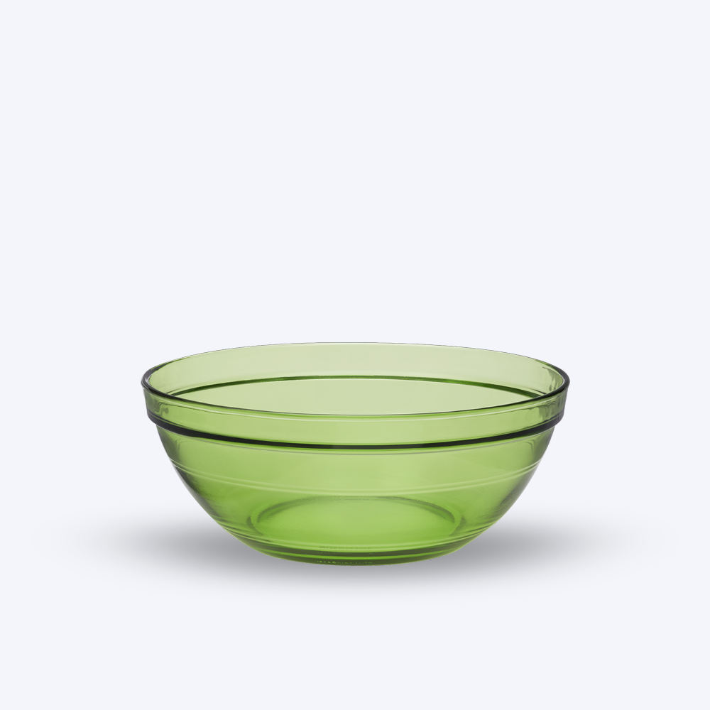 Le Gigogne - Saladier en verre Empilable 1,59L - 20,5cm Vert