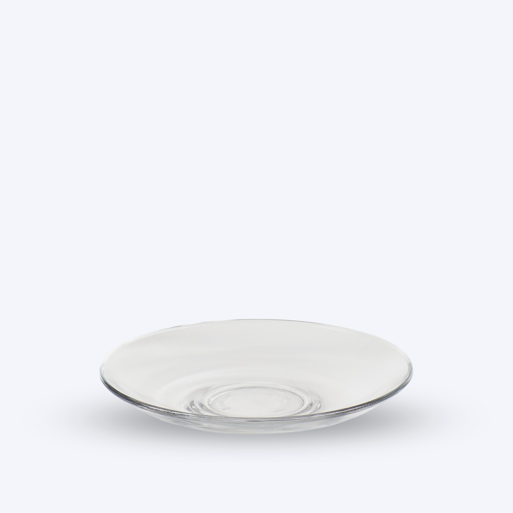 Le Gigogne - Soucoupe en verre transparent 13,5 cm (lot de 6)