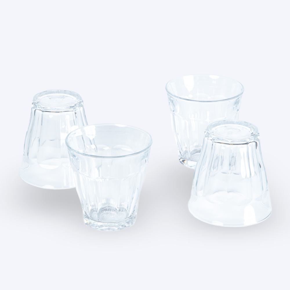 Le Picardie - Verre 25cl transparent -  80 ans (Lot de 4)
