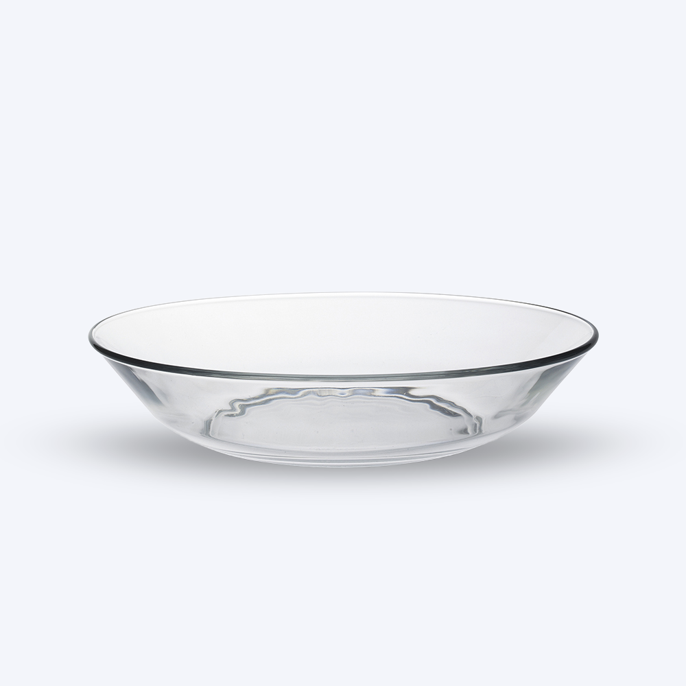 Lys - Assiette creuse en verre transparent x6 - 21cm