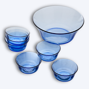 Lys - Saladier (2.2L) et petites coupelles de service (25cl) / Marine