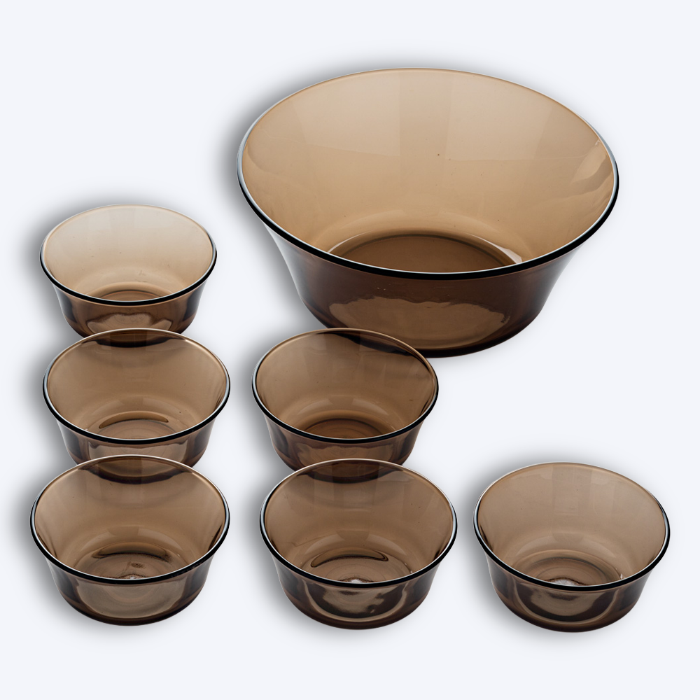 Lys - Saladier (2.2L) et petites coupelles de service (25cl) / Sepia