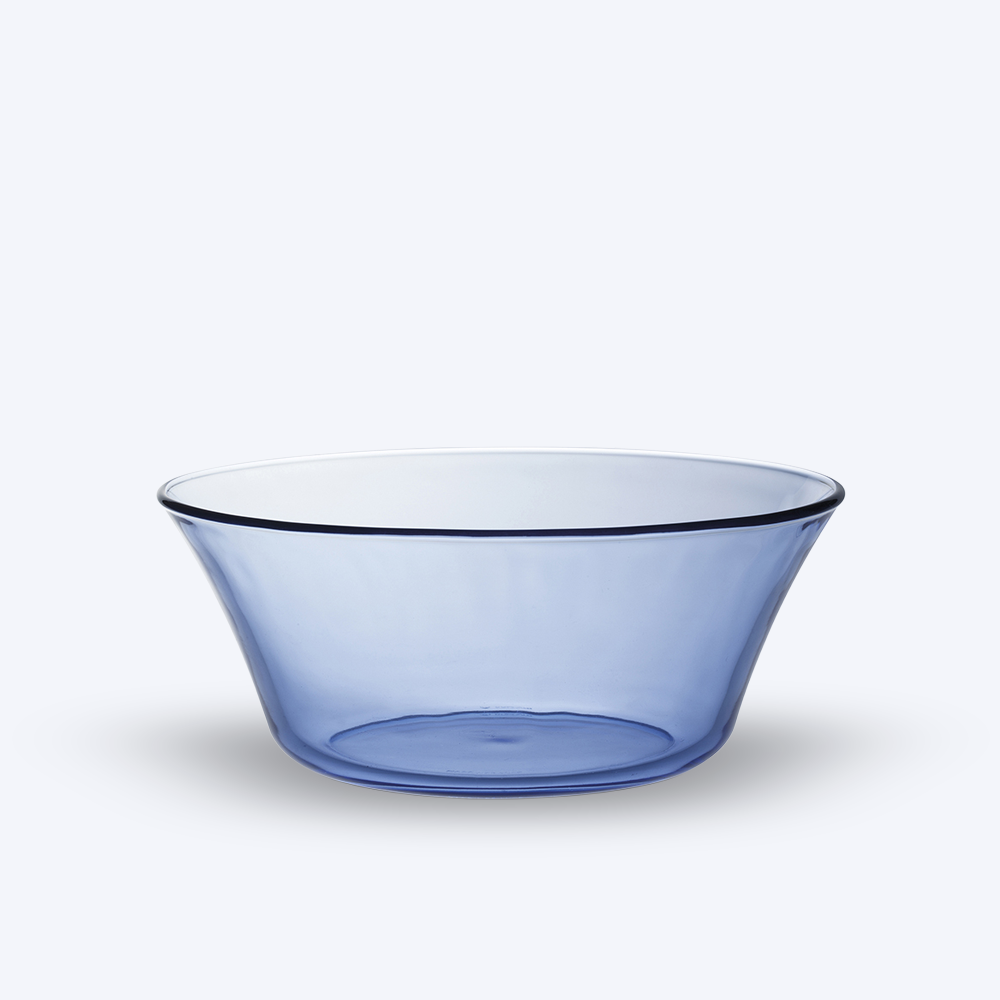 Lys - Saladier en verre - Bleu Marine - 23cm - 2,2l