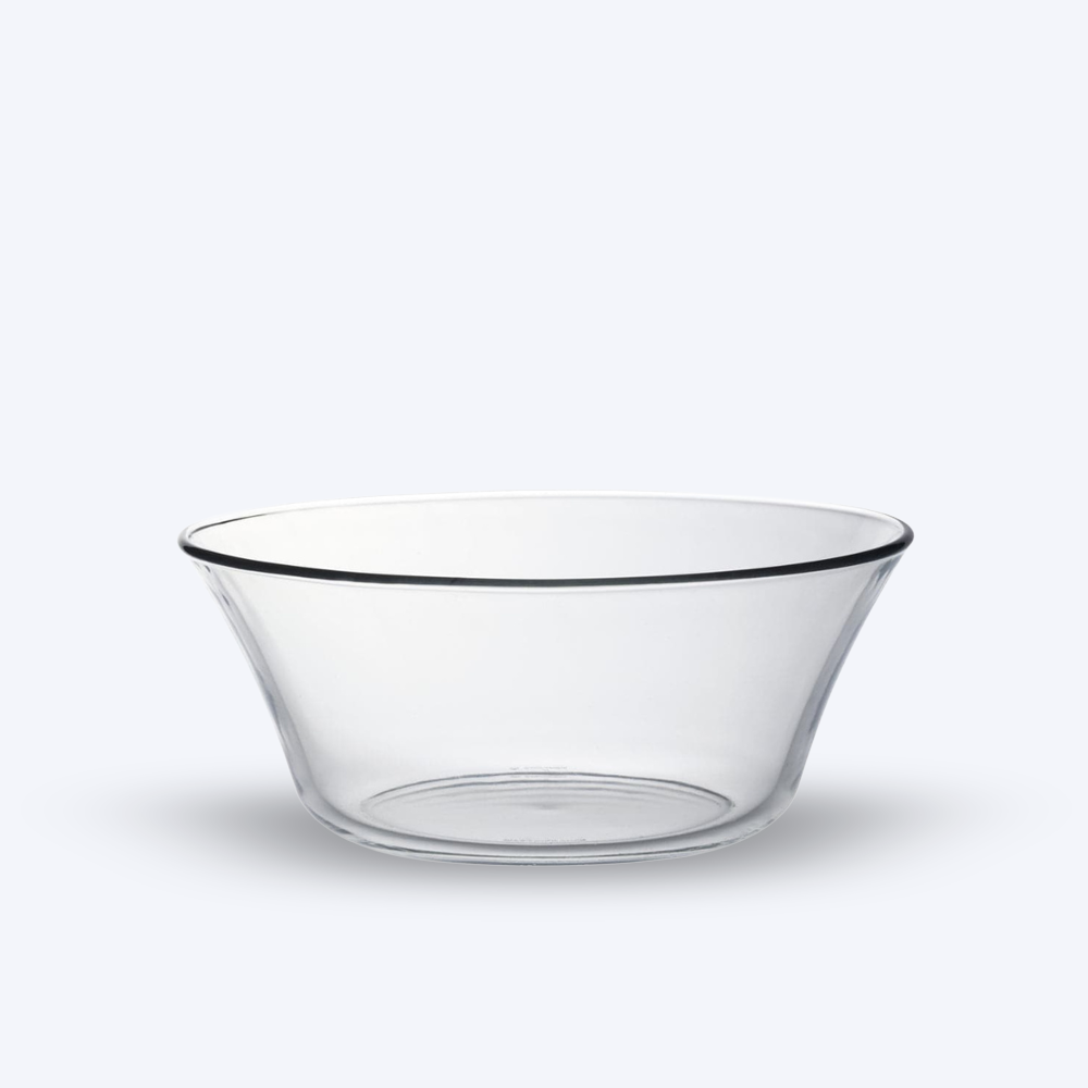 Lys - Saladier en verre transparent de Table 23 cm - 2,2L