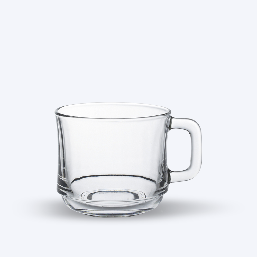 Lys - Tasse en verre transparent Empilable 22 cl (Lot de 6)