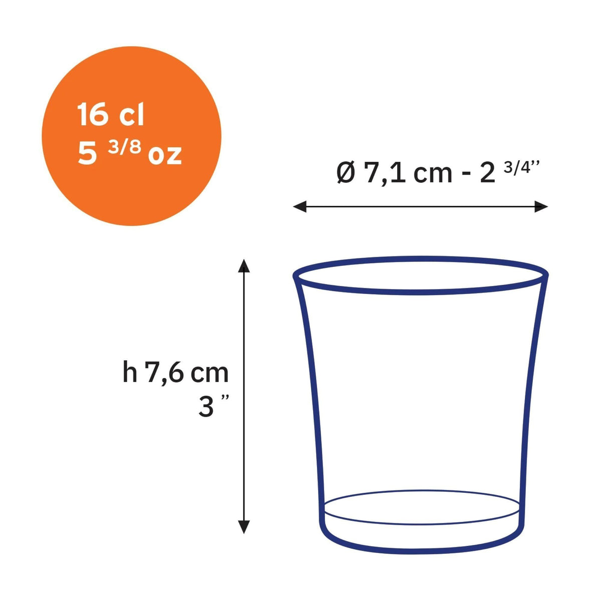 Lys Transparent Becher 16 cl x6