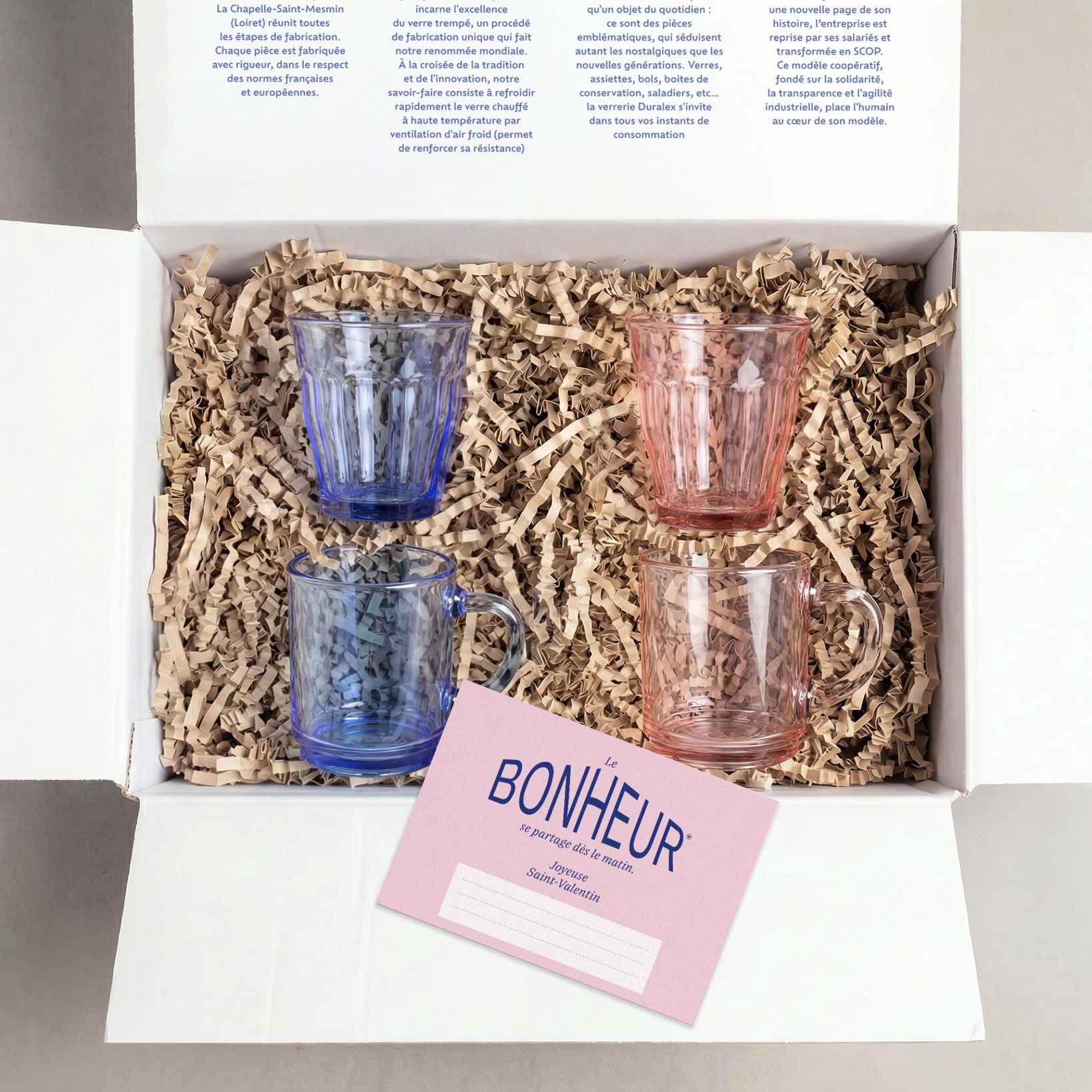 Set doble de San Valentín: vasos y tazas