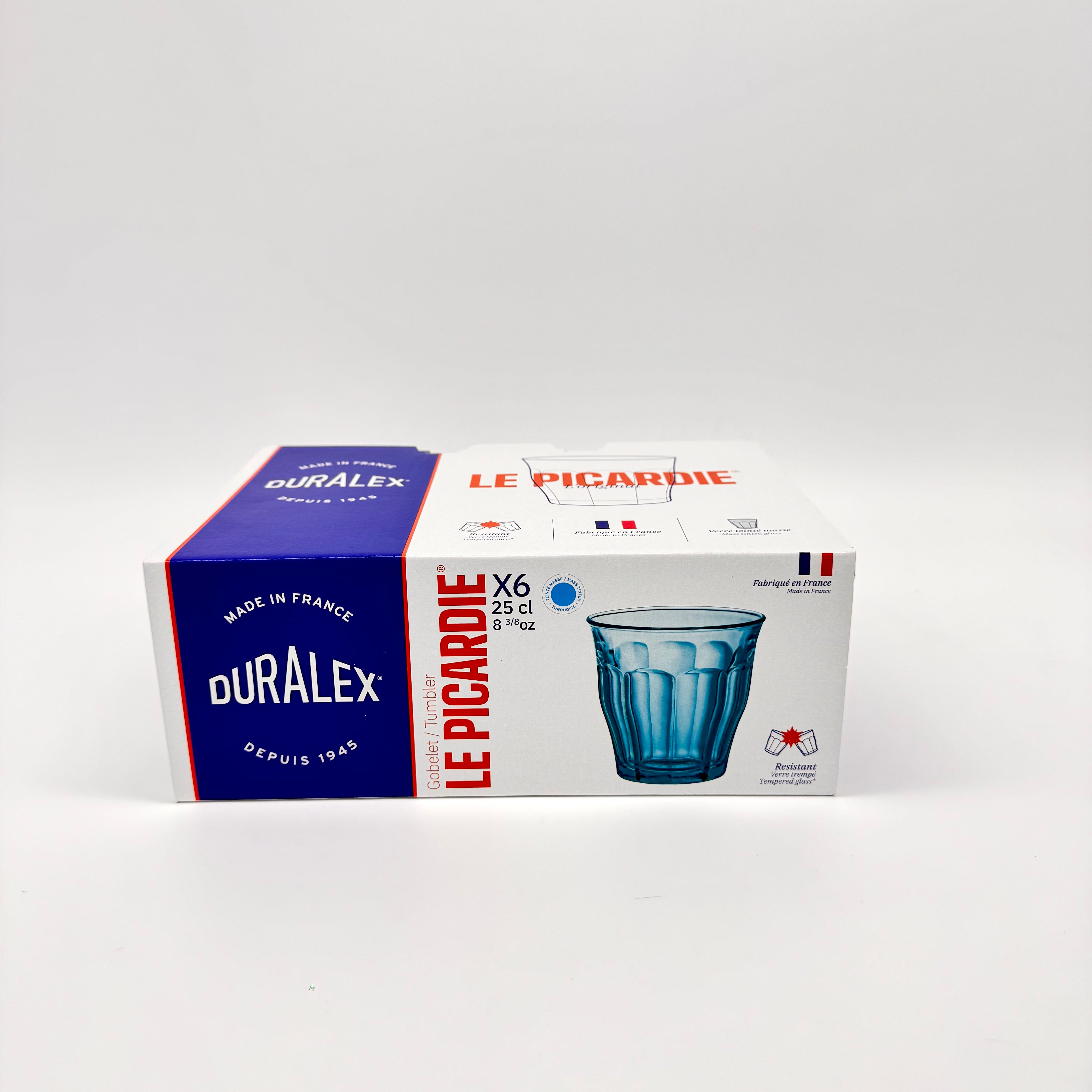 Le Picardie - Vaso de agua - Turquesa - 25cl (Lote de 6)