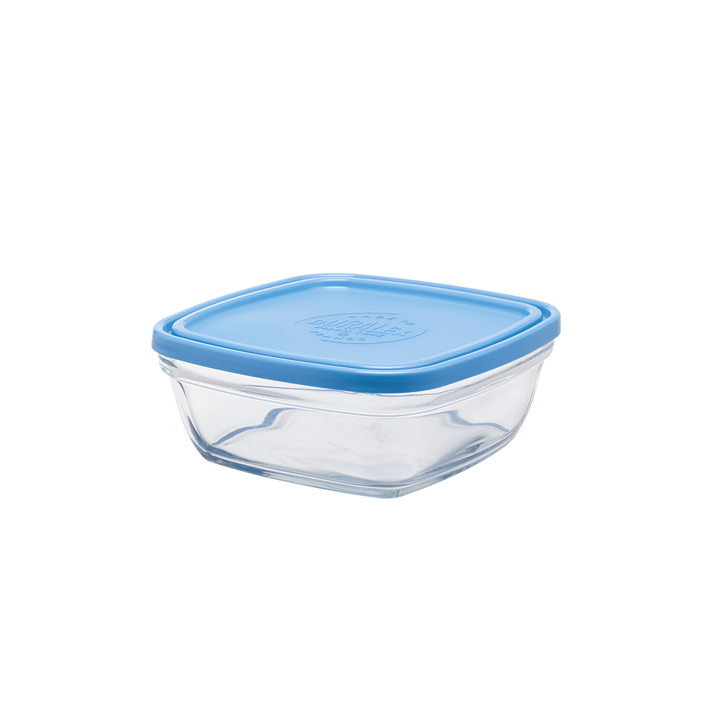 Freshbox - Vierkante bewaardoos met blauw deksel 1,15 l