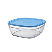 Freshbox - Boite de conservation carrée couvercle bleu 3,1L