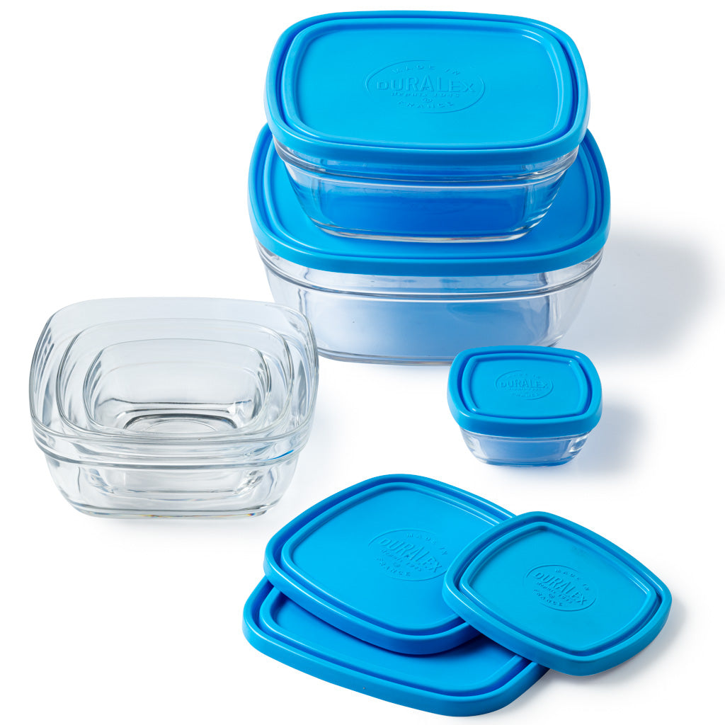 Freshbox - 6 Boites de conservation carrées multi-tailles